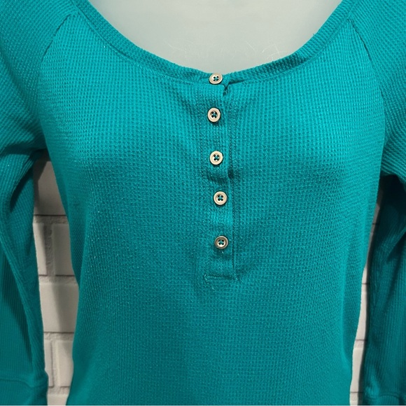 MUDA women 3/4 sleeve green top/size M - Picture 4 of 7
